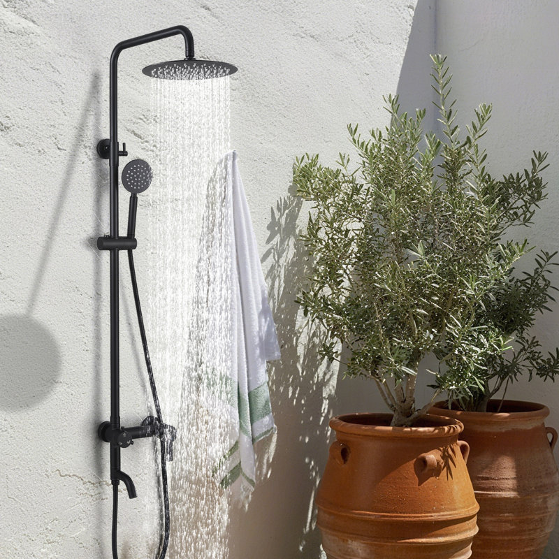 Aqua Gallery Wall Mount Triple Function Outdoor Shower With